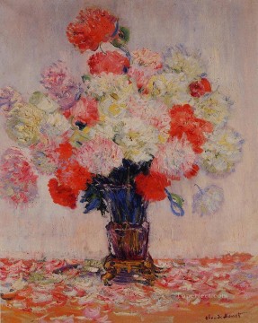  PEONIES Art - Vase of Peonies Claude Monet Impressionism Flowers